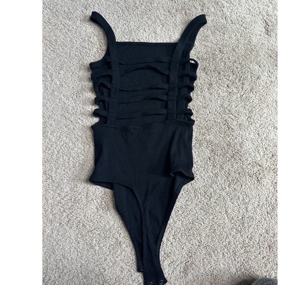 Express x One Eleven black open-back strappy bodysuit, size small - Picture 5 of 12